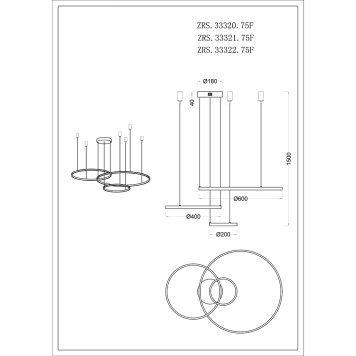 Люстра Zortes Ringolight ZRS.33320.75F-4