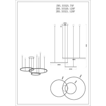 Люстра Zortes Ringolight ZRS.33321.120F-5